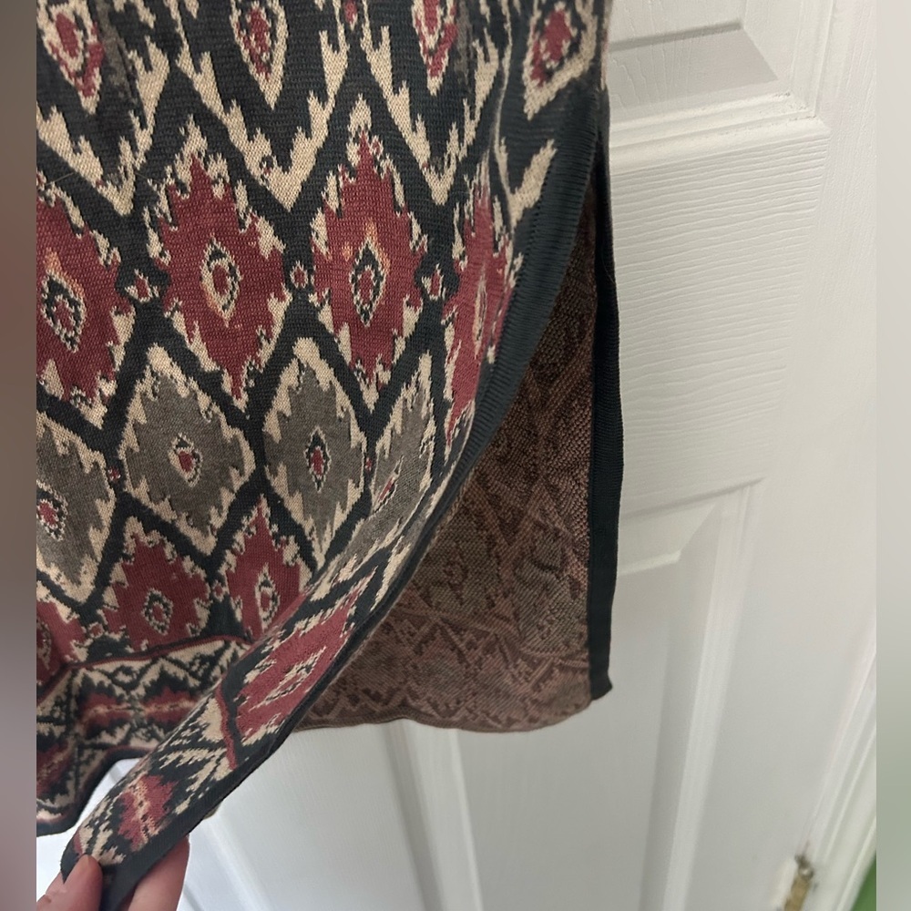 Peruvian Connection Pima Cotton Knit Skirt geometric ikat pattern Size Small - Picture 4 of 13
